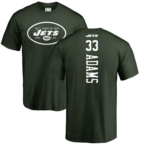 New York Jets Men Green Jamal Adams Backer NFL Football #33 T Shirt